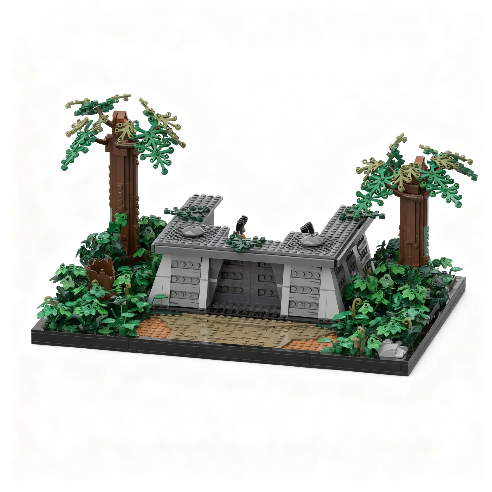 1722pcs MOC Forest Moon Bunker Star Battle Model Building Blocks Architecture Toys Birthday Gift Education Brick Presentation