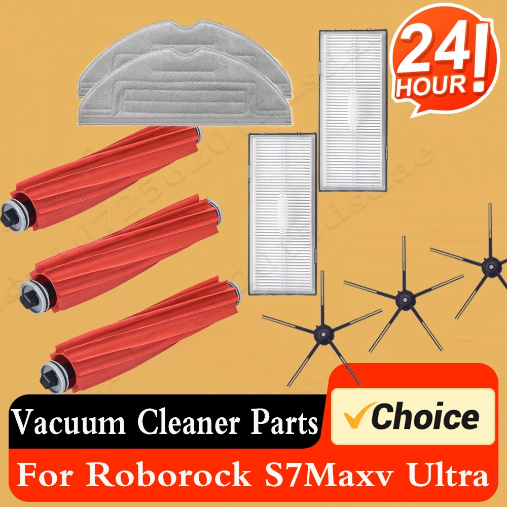 

For Roborock S7 Accessories S70 T7 S7 MaxV Ultra Original Mop Main Brush Hepa Filter Robot Vacuum Cleaner parts