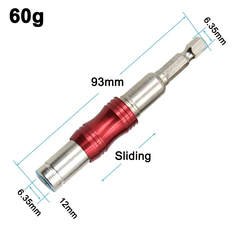 1PC Red Curved Hexagonal Handle Directional Extension Rod Magnetic Screw Drill Tip Universal Adapter Electric Tool Accessories view 4
