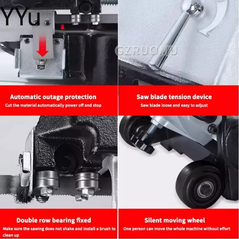 for HX-180 250W Portable Band Saw Cordless Handheld Metal Wood Cutter Removable Alloy Steel Base Cutting Tool