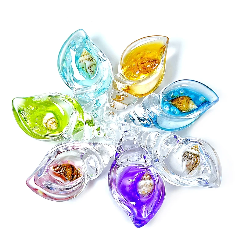1 PC การ์ตูน Luminous Conchs Micro Landscape เรืองแสง Miniature Conchs รูปปั้น Potted MINI Fairy Garden ตุ๊กตาเครื่องประดับ