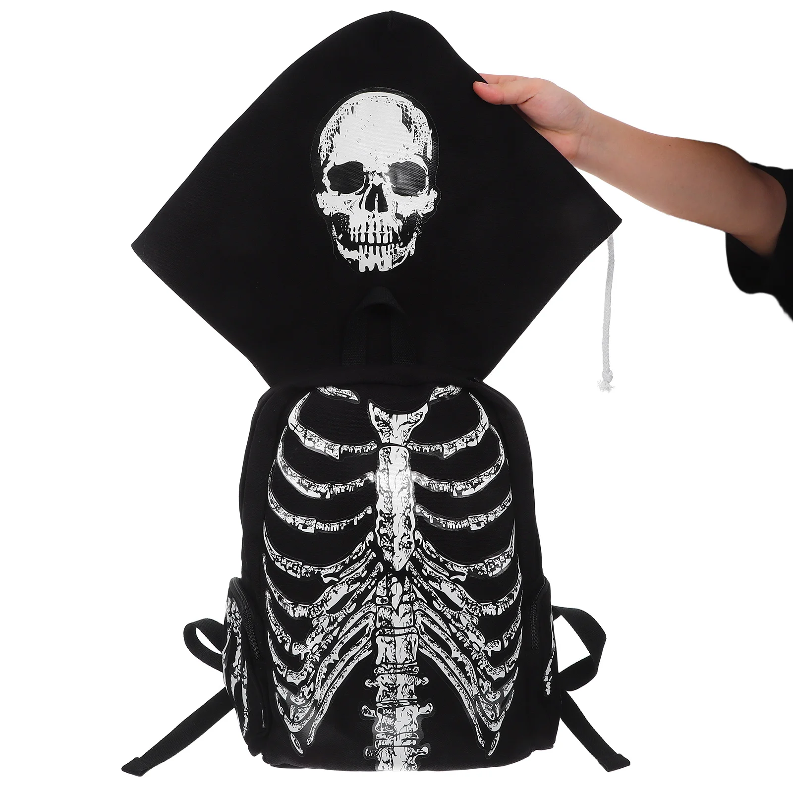 

1Pcs School Backpack Black White Students Outdoor Sports Backpack for Teenagers Teens Laptop Travel Hiking