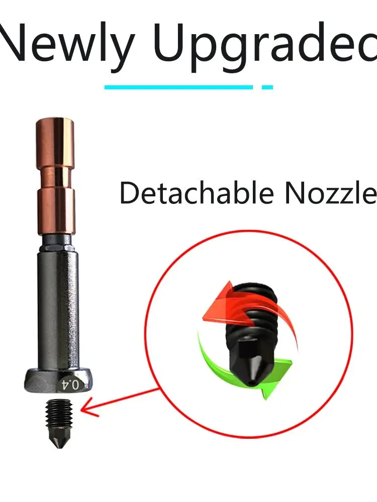 Dysza do Hotendu Anycubic Kobra 3 Max, dysza Kobra 3 Max, gardziel 0.4mm 0.6mm 0.8mm, wymienne dysze — zdjęcie produktu 7