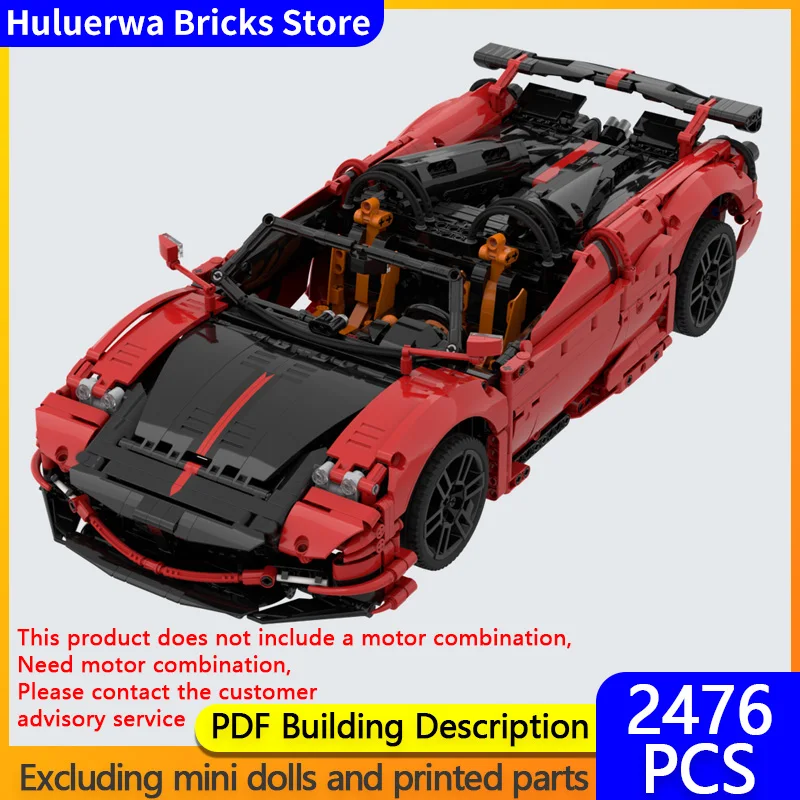 

Модель скоростного гоночного автомобиля MOC, строительные кирпичи Huayra, верхний уровень, спортивный автомобиль, модульная технология, детский праздничный подарок, сборный игрушечный костюм