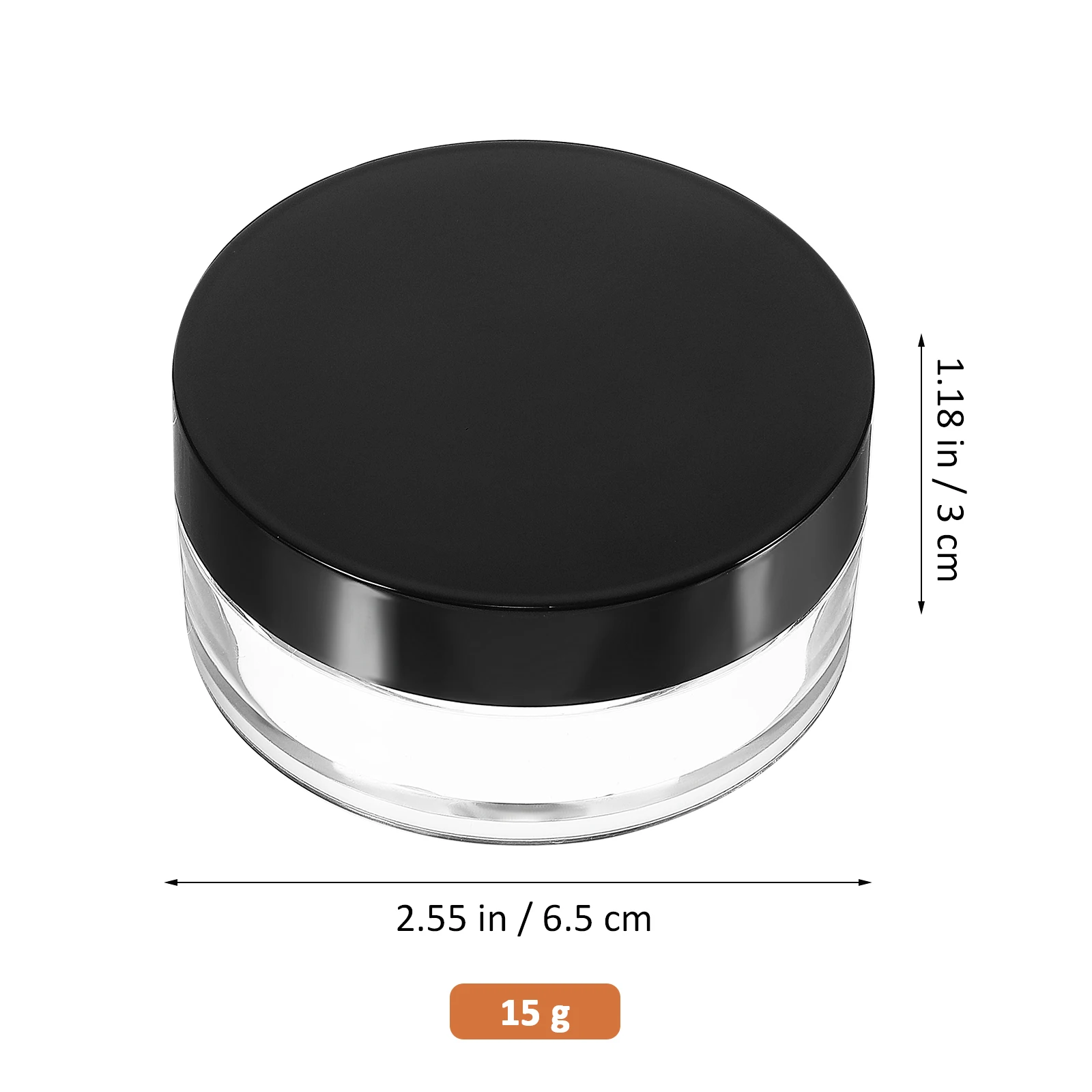 

1pcs Circular Loose Powder Container 15g Travel Makeup Compact Empty Foundation Box Puff Containers