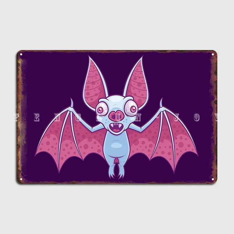 Albino Vampire Bat Metal Plaque Poster Poster Pub Garage Decoration Club Tin Sign Poster
