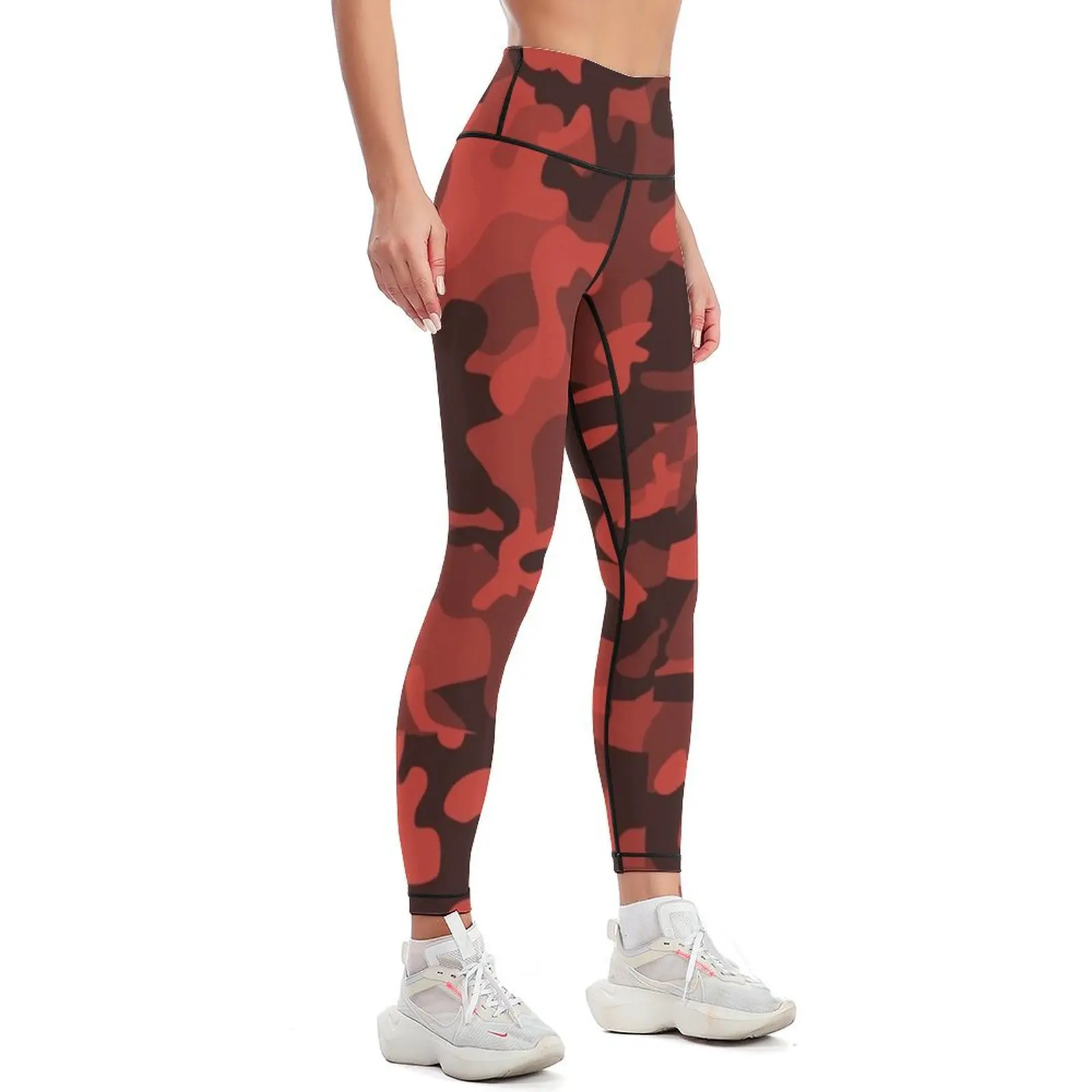 black and red camo Leggings Jogger pants gym wear Womens Leggings