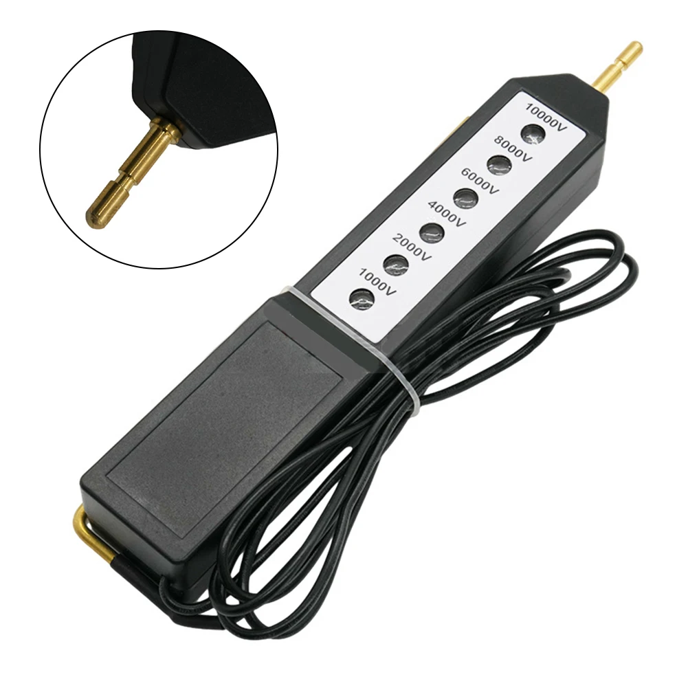 Farm Voltage Tester Electric Fence Tester Farm Use Garden Use 6 Indicator Lights Lightweight And Portable Black