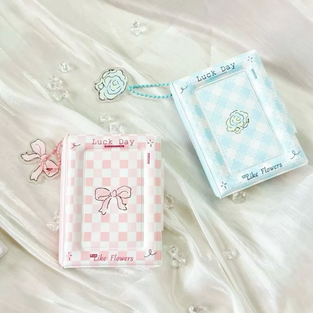 Cute Cartoon Puppy Card Album PVC Rose bow Photocard Binder 3 Inch with 16 Internal Pages Idol Card Collect Book Unisex