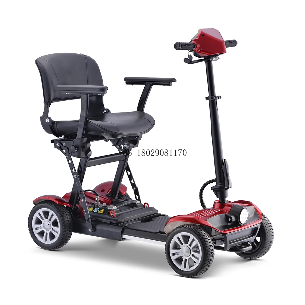 Electric Mobility Lightweight Scooter for Elder Traveling Long Range Portable Scooters 4 Wheel