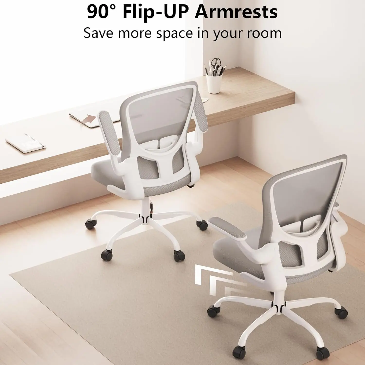 

Ergonomic Office Chair, Comfort Swivel Home Office Task Chair, Breathable Mesh Desk Chair, Lumbar Support Computer Chair