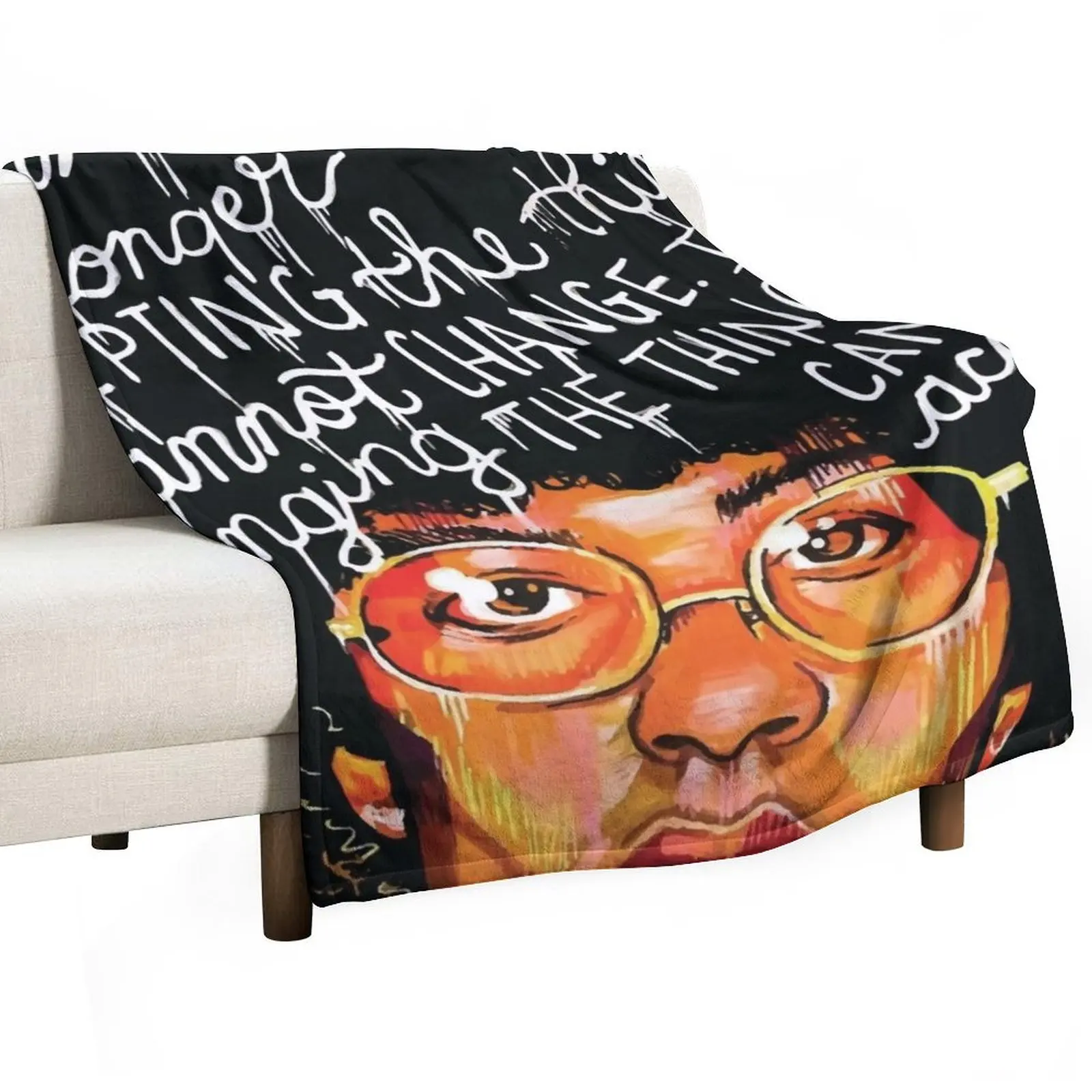 Angela Davis Throw Blanket blankets and throws Blankets For Bed Hair Blankets