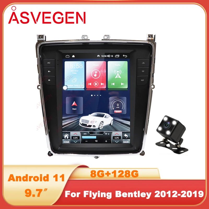 

Автомобильный мультимедийный плеер, 12,1 дюймов, Android 11, для Flying Bentley 2012-2019, аудио, стерео, головное устройство, экран GPS-навигации