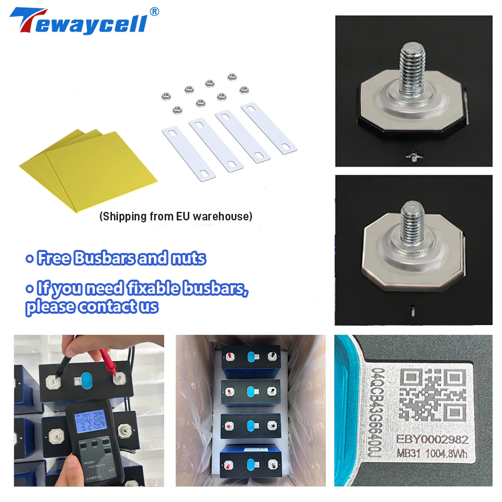 330Ah Lifepo4 Cells Rechargable Battery Pack 3.2V 314AH Brand New Grade A Akku Lithium Iron Phosphate RV UPS Solar EU TAX FREE