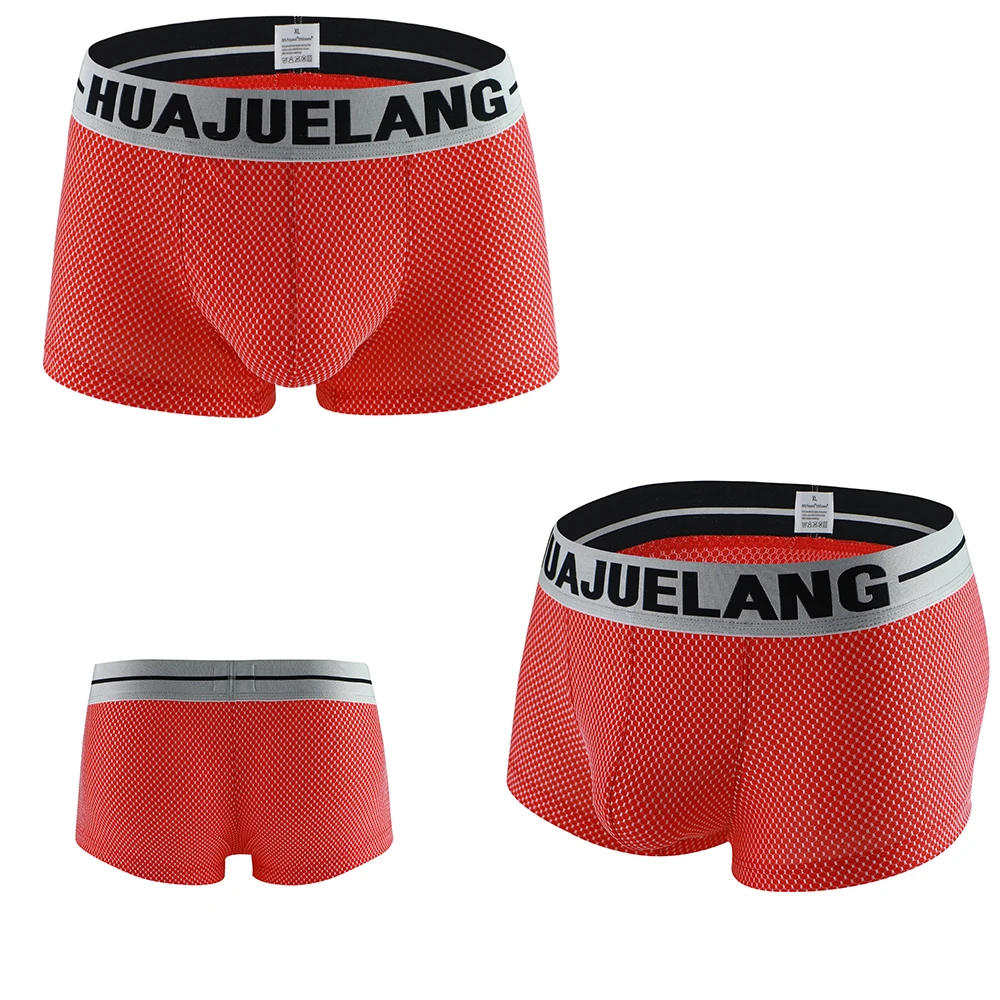 Men's Boxer Briefs Spreader Panties Swimming Beach Trunks Underpants Low Waist Man Underwear That Accentuates Bulge Boxer Shorts