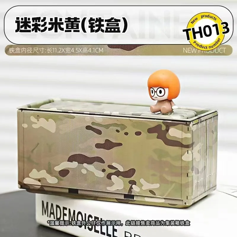 الإبداعية صندوق تخزين الحديد الصغير منظم سطح المكتب حاوية العناصر الصغيرة تحصيل صندوق تخزين هدايا الاطفال ديكور مصغر #4