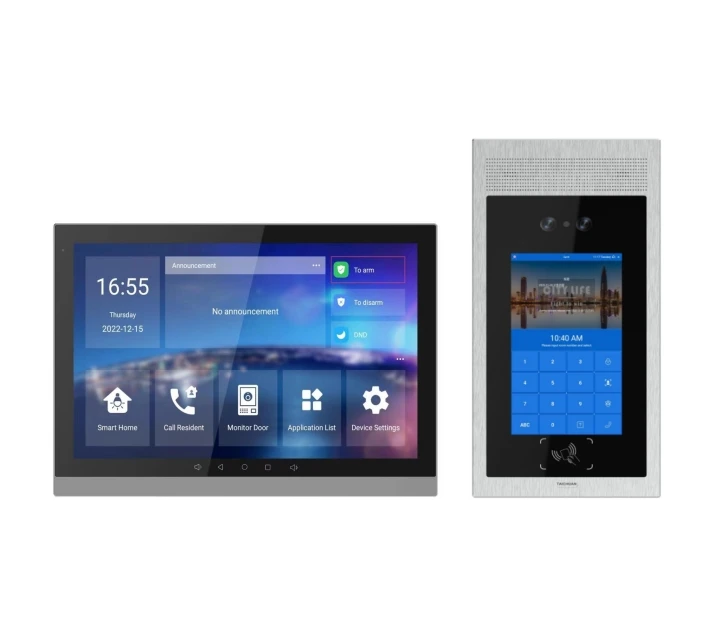 Videocitofono digitale intelligente Tuya IP di fascia alta, monitor interno touch screen da 10 pollici con controllo domestico intelligente, stazione esterna HD