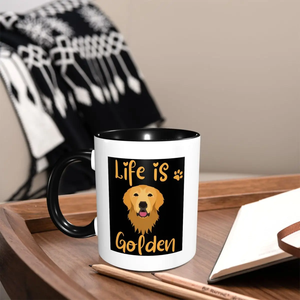 GOLDEN RETRIEVER Quote Mug Funny Ceramic Coffee Cups Tea Mugs Milk Cup Drinkware Gift for Woman Man