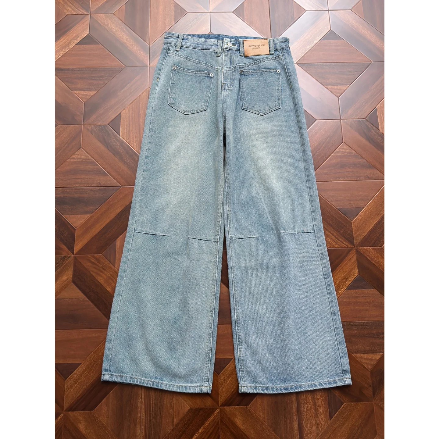 

Loose Straight Leg Men's Jeans Workwear Washed Denim Anti-Wear Trendy American Deconstructed Slimming Versatile Wide Leg Pants