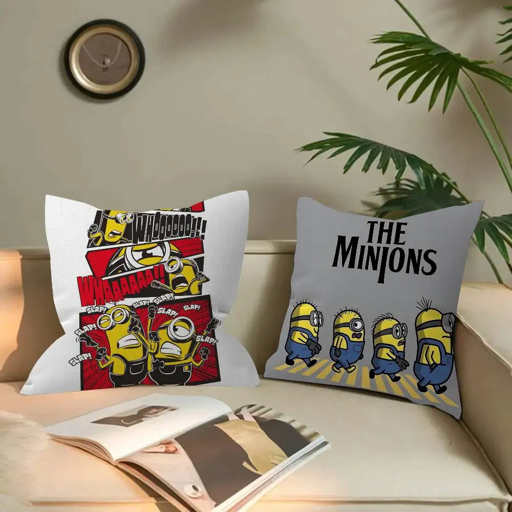 

Animated Comedy Film M-Minions Stitch Lucky Dragon Pillow Cover Sofa Cushion Cover Home Room Decoration Children Gift