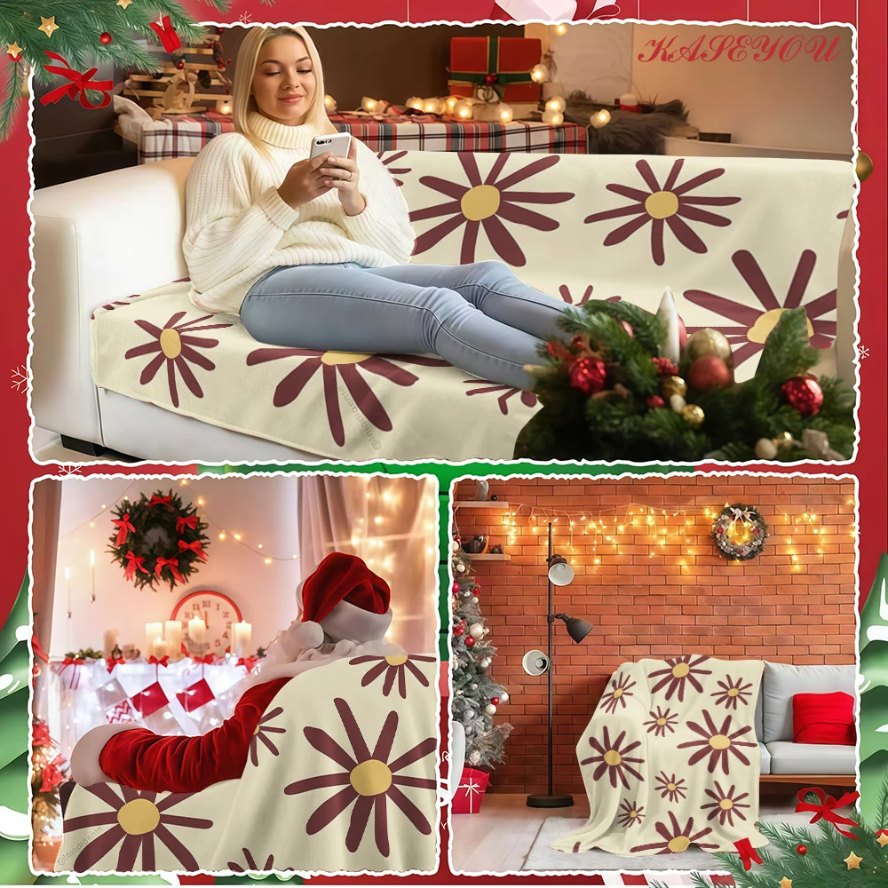 Cute Character Super Soft All-Season Fluffy Holiday Travel Blanket Great for Thanksgiving Christmas New Year Presents