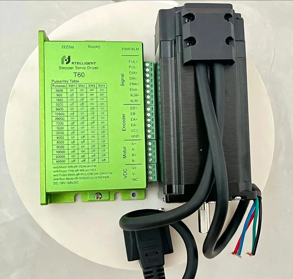 57mm Nema 23 Closed Loop Stepper Motor 1.3/ 2.3/ 3 N.M with Stepper Driver Easy Servo Driver Encoder Cable