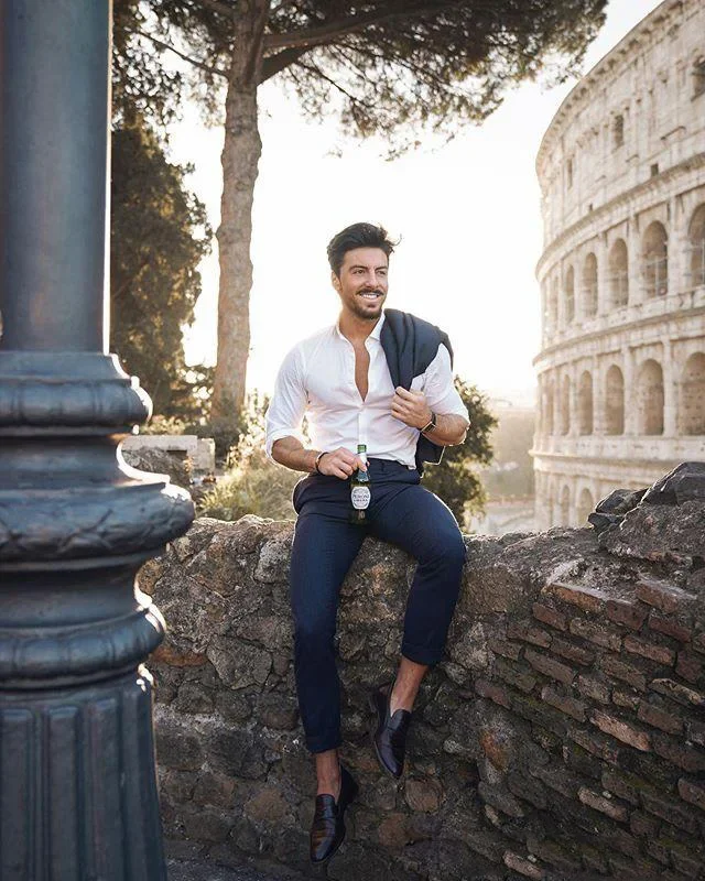 2024 Blue Business Suits For Men Smart Casual Slim Fit Blazer Hombre High Quality Custom 2 Piece Set Jacket Pant Costume Homme