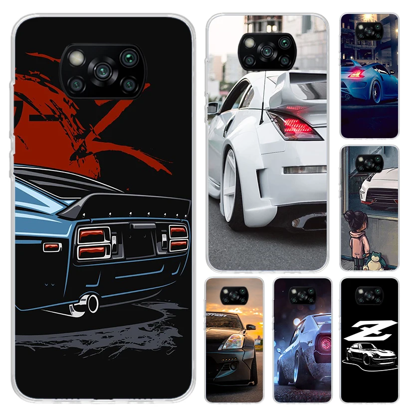 JDM Sport Car 350Z 370Z 240Z Phone Case for Xiaomi Poco X6 X5 X4 X3 Nfc F6 F5 F4 GT F3 F2 Pro F1 M5S M4 M3 5G Soft Funda Print S