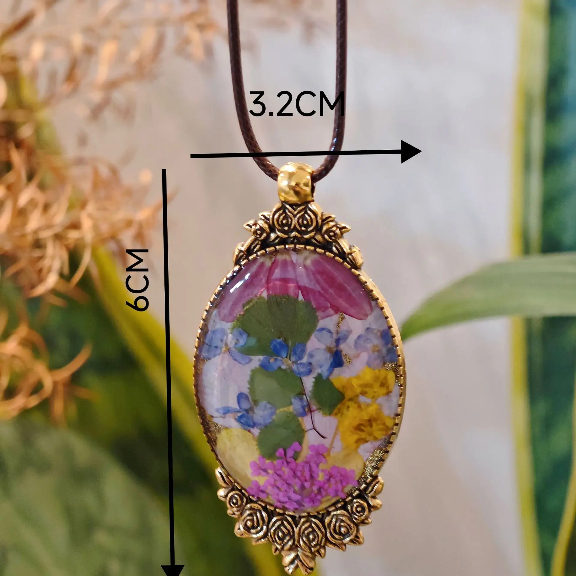 3300 Wholesale Handmade Vintage Plant Flower Specimen Necklace Sweater Chain Accessories Creative Christmas Birthday Gift