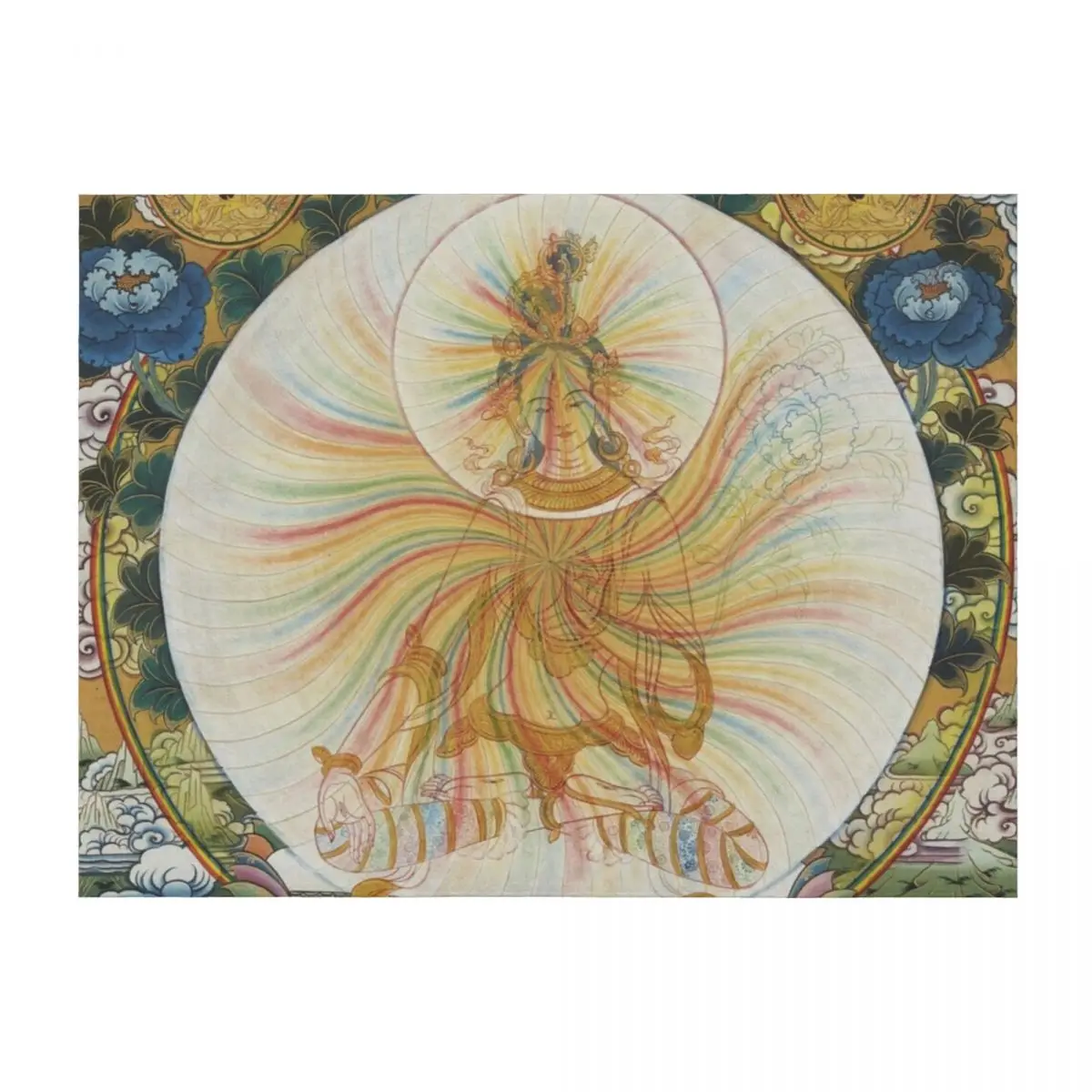 

Rainbow White Tara Throw Blanket Decorative Throw sofa bed Vintage Decorative Beds Blankets