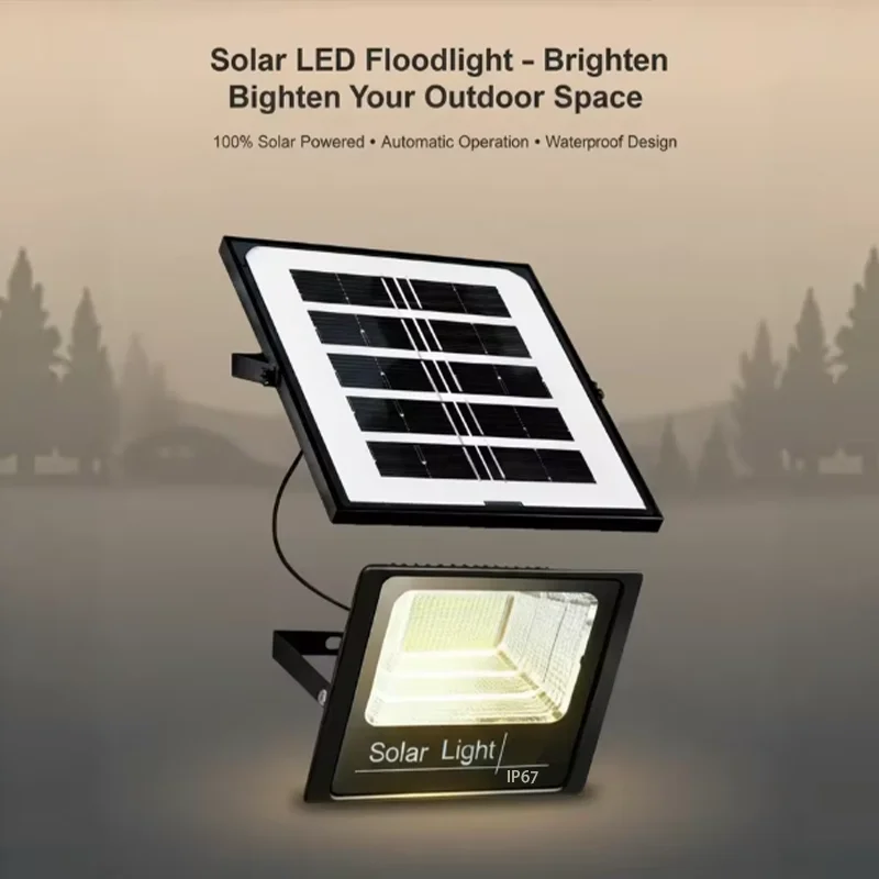 RUISENZHUO Solar Flood Light Outdoor Garden Refletor Garden Building Sunlight  Waterproof Spotlight Emergency Lighting Wall Lamp