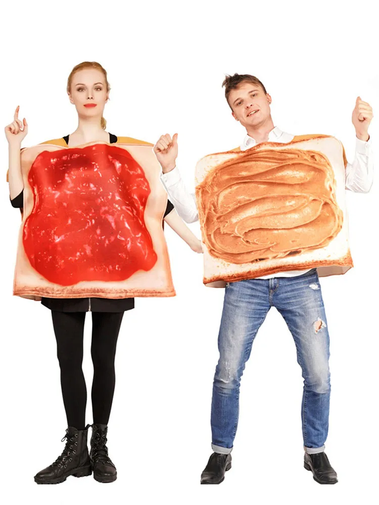 

Хэллоуин для взрослых, арахисовое масло, тост, Cany Year End, костюм пар, забавный суп-суп, наряд для ролевых игр