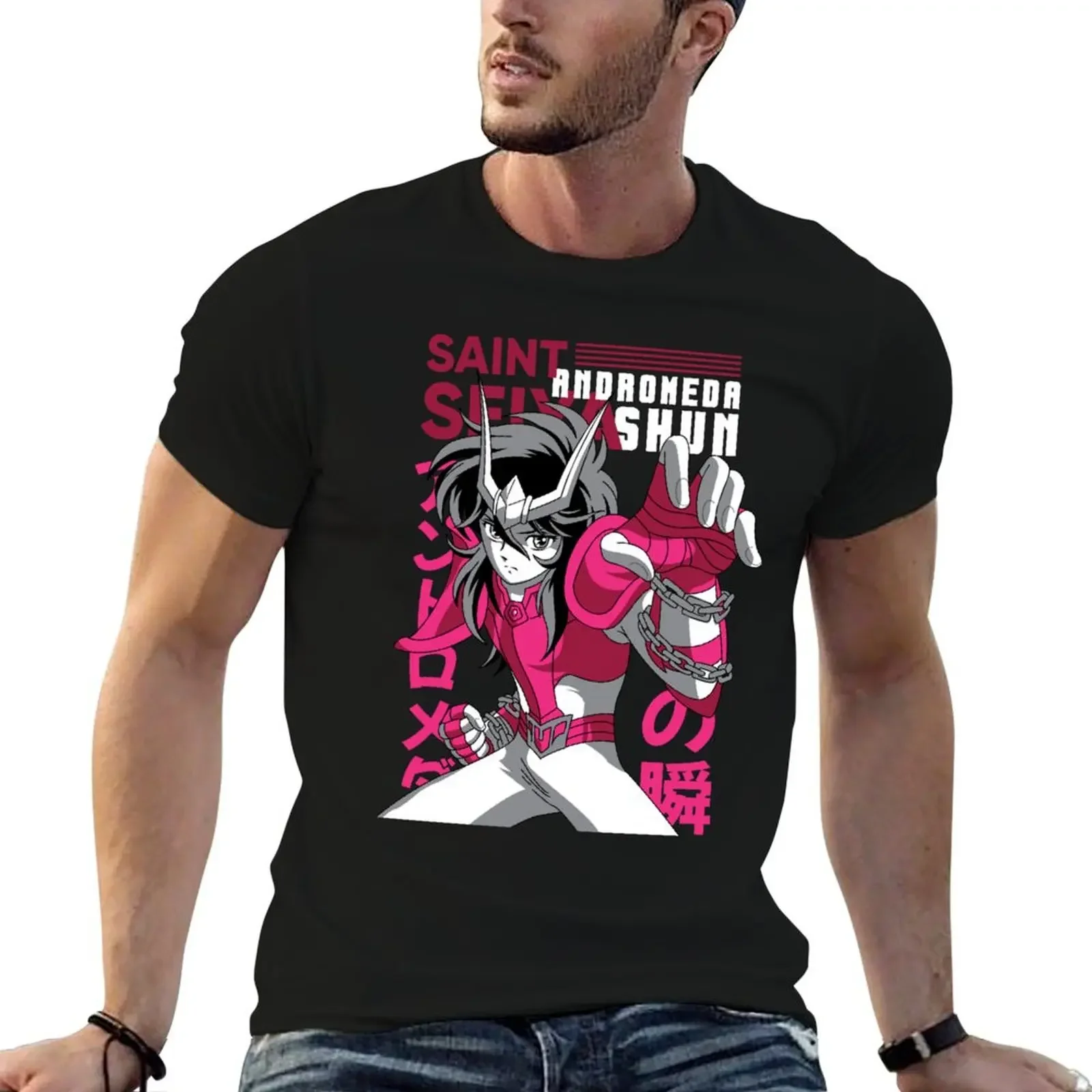 Andromeda Shun T-Shirt anime customs korean fashion plus sizes luxury clothes men