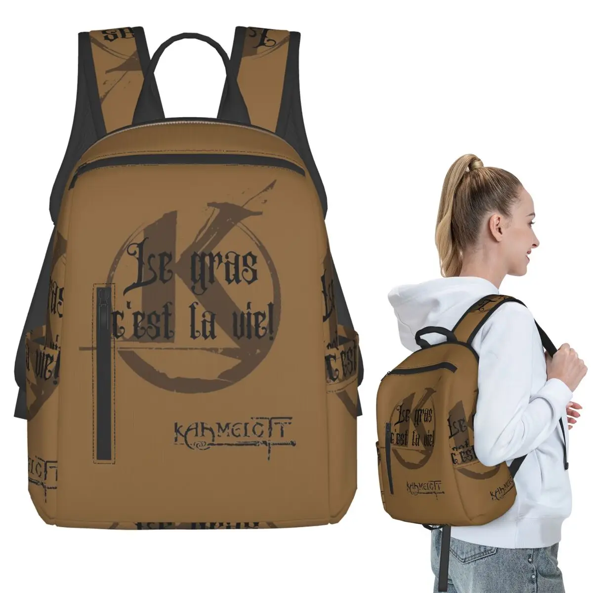 

Quote Kaamelott The Fat! Backpack Student BookBag Children School Bag Computer Shoulder Bags Boys Girls