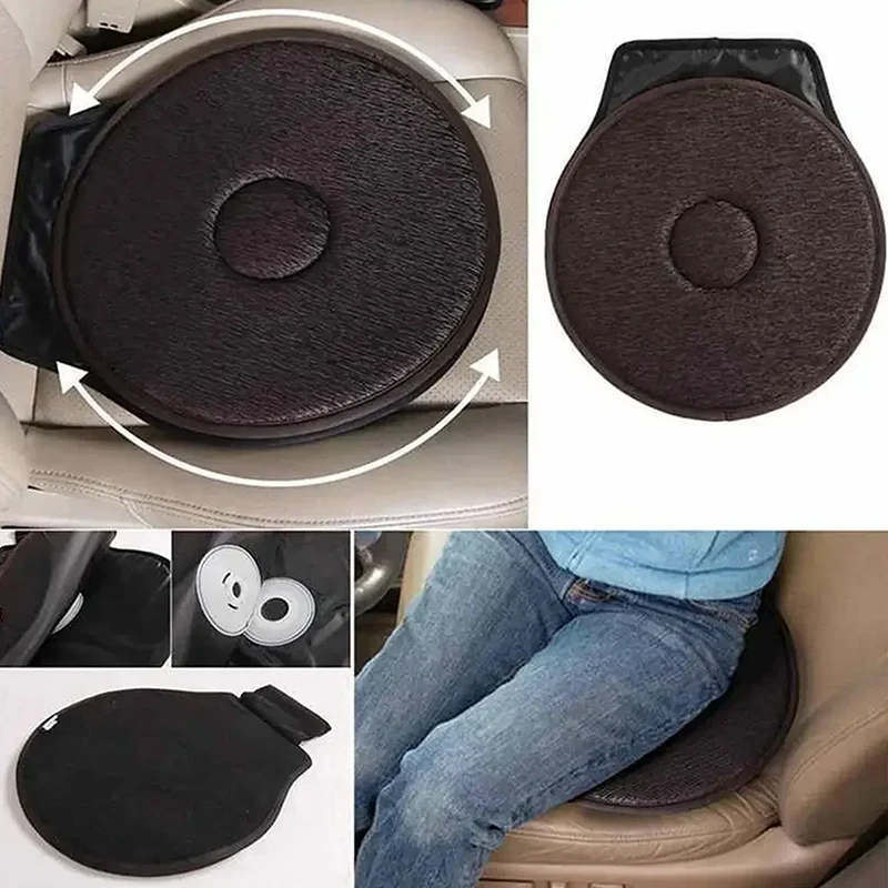 1PCS Swivel Cushion 360 Degree Rotating Car Seat Cushion Mobility Aid Chair Seat Revolving Cushion Memory Foam Mat Portable