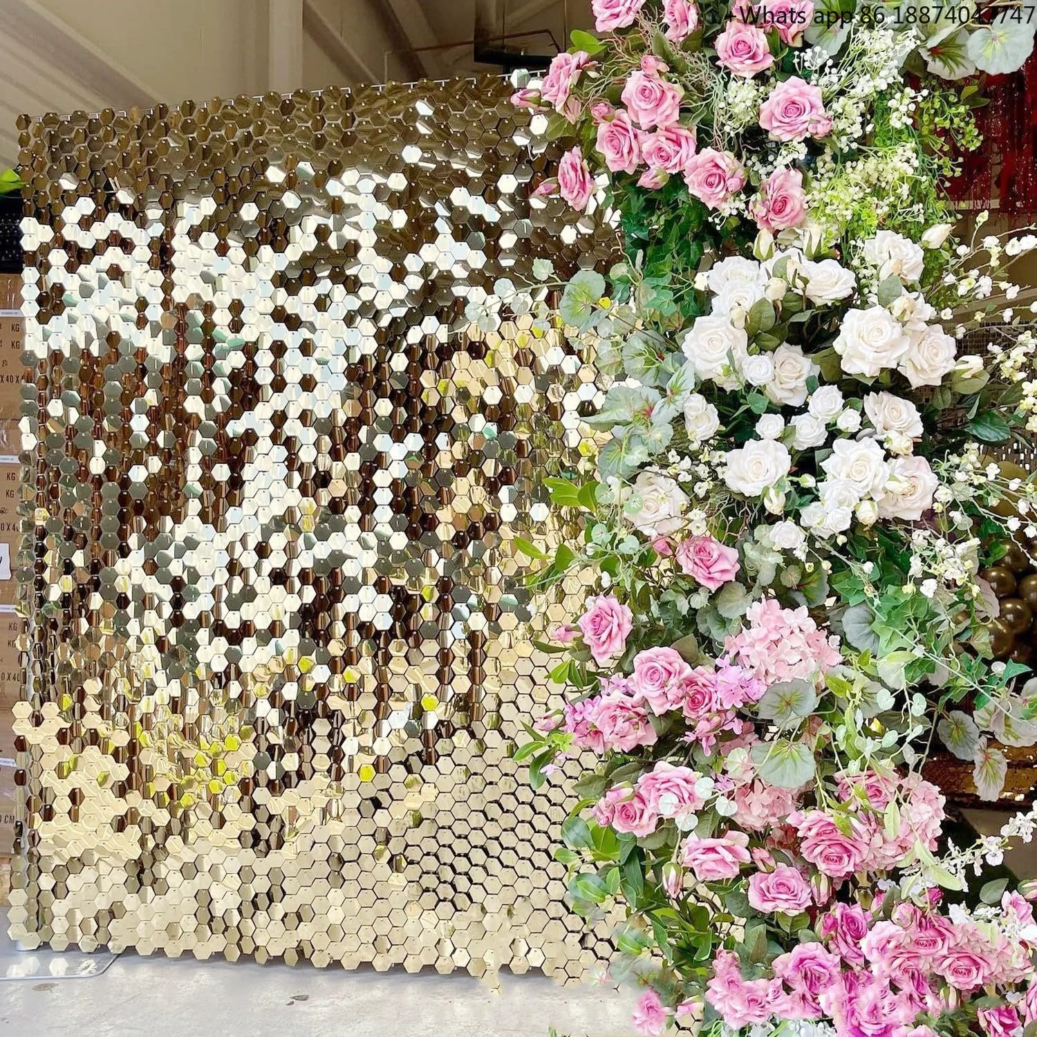 a227 Wedding Decoration Backdrop Glitter Party Wedding Proposal Decoration Photo Background Crafts Garden House Decoration