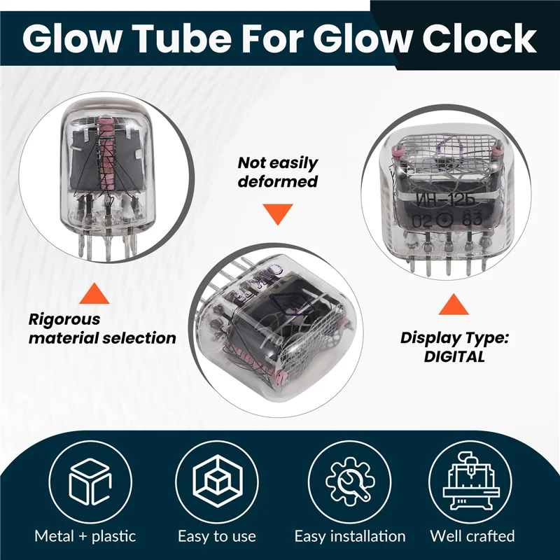 1Pcs New IN-12 IN12 Glow Tube For Glow Clock Nixie Digital LED Clock With Decimal Point