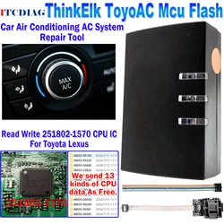 ThinkElk ToyoAC Mcu Flash Read Write 251802-1570 CPU IC Programmer for Toyota/ Lexus Car Air Conditioning AC System Repair Tool