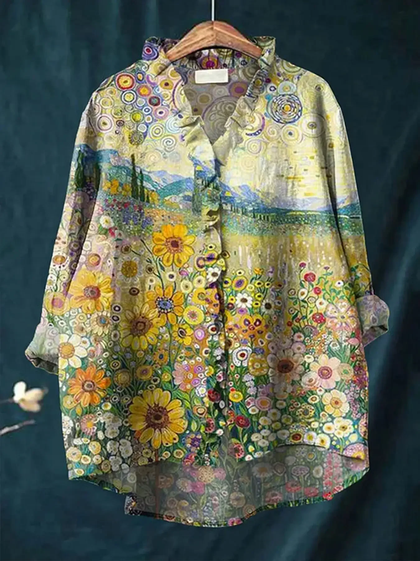 2026 new V-neck casual top, women's long sleeved lace shirt, Perfect for autumn and spring,