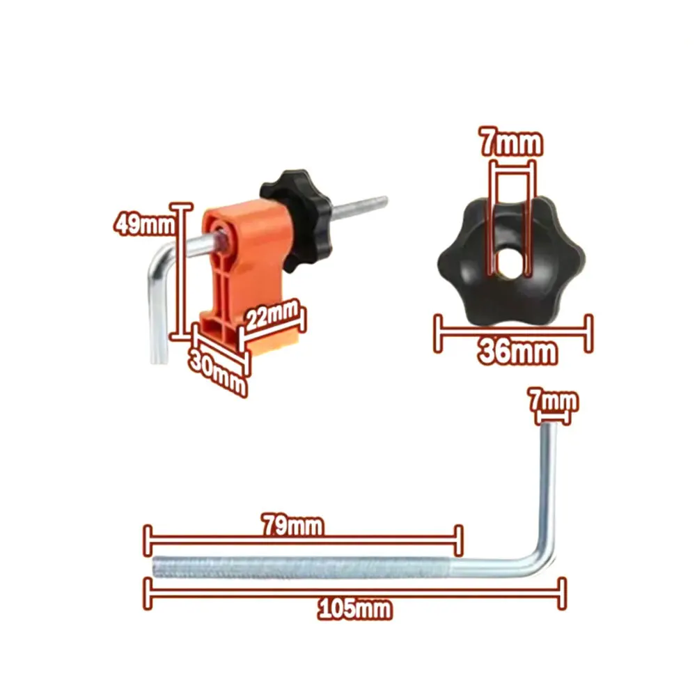 

2 шт., квадраты с позиционированием под углом 90 градусов, прямоугольные зажимы, 3/4 дюйма, угловой зажим из алюминиевого сплава L-типа, деревообрабатывающий плотник, зажим