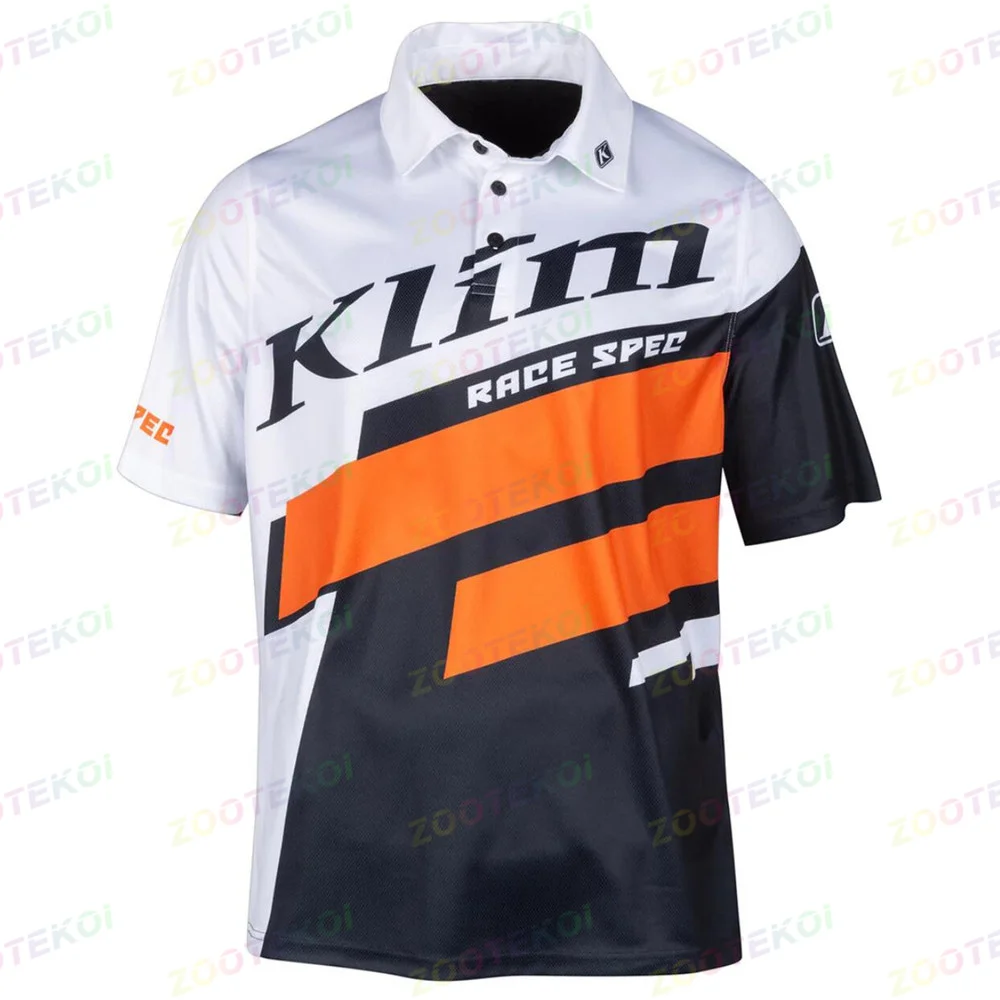 2023 New Men's KLIM RACE SPEC F1 Racing Motorcycle Short Sleeve Polo Shirt Fast Dry And Breathable Cycing Jersey T -shirt 03