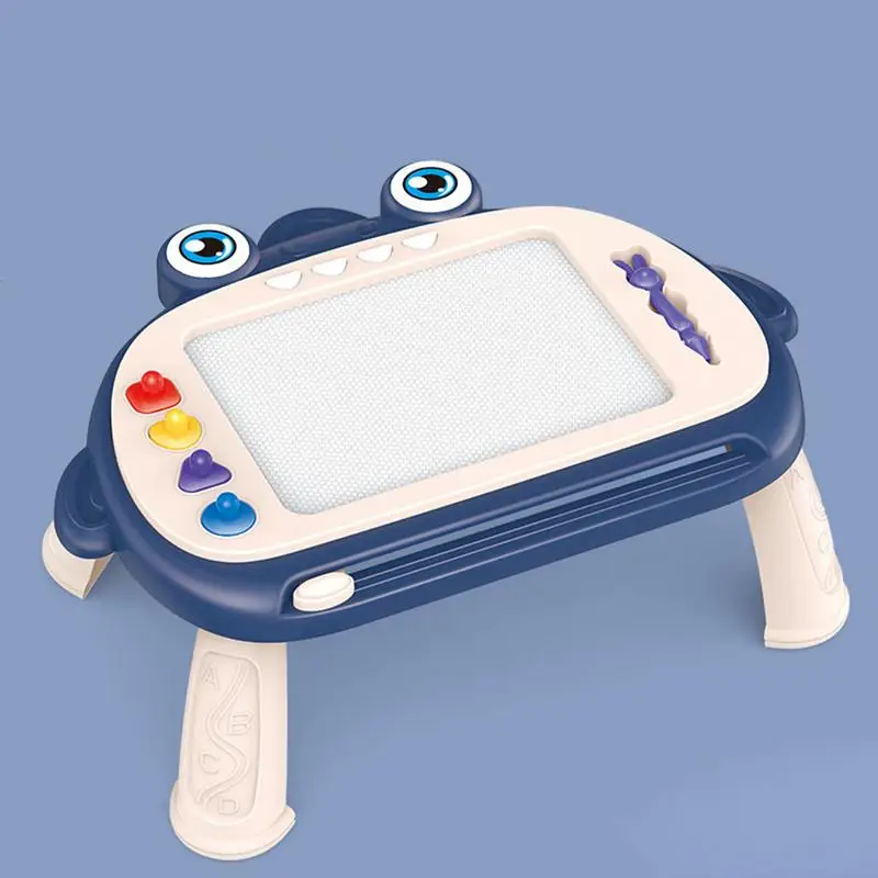 Tablero de dibujo magnético, tablero de aprendizaje educativo con diseño de rana, escritura, pintura, almohadilla para garabatear, mesa de juguetes de aprendizaje para niños pequeños