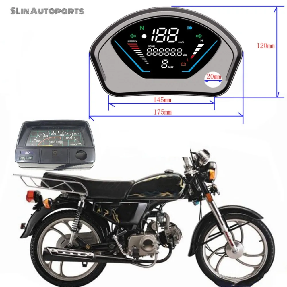 Suitable for CD70 HONDA Cd70 Jialing 70 XRM125 Motorcycle Digital Instrument Assembly Modification Panel Meter Gauge Speedometer
