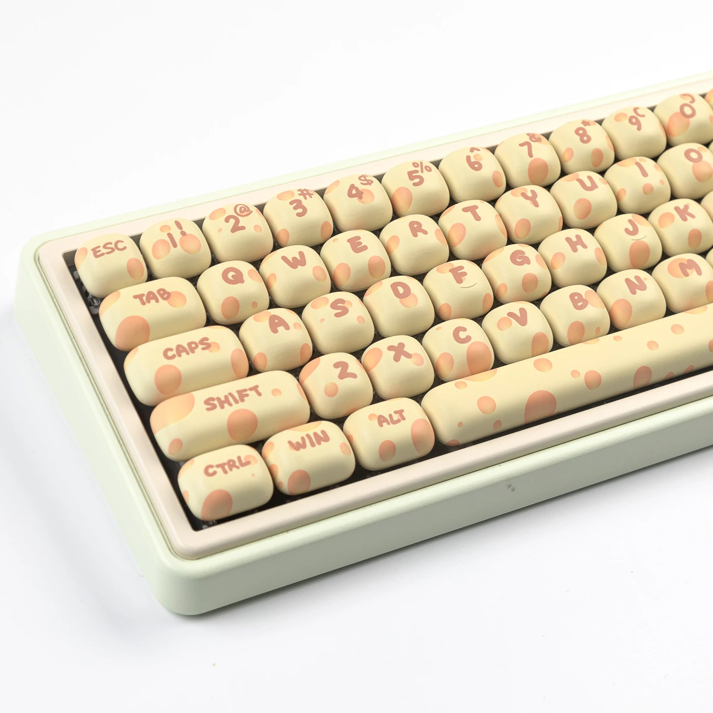 MOG Cute Cheese Theme Keycaps 133 Keys PBT Thermal Sublimation Customized Keyboard Keycap Light Yellow Ergonomic Key Caps Gifts