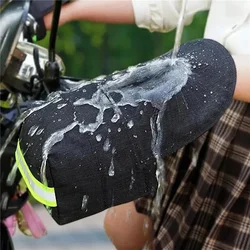 Motorcycle Handlebar Muffs Summer Airy 3D Oxford Waterproof Sun Protection Winter Gloves With Reflective Strip Design Gloves