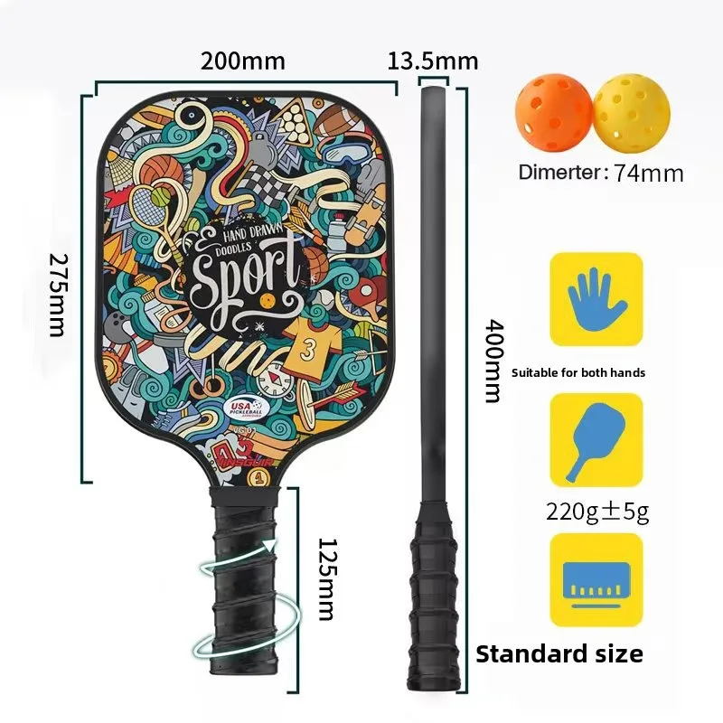 pickleball-paddle-set-carbon-fiber-lightweight-racket-with-balls-anti-slip-grip-standard-size-outdoor-training-sports-racquet