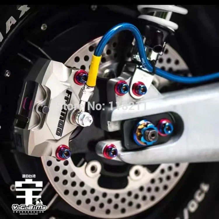 Electric Motorcycle Fender Screw 304 Stainless Steel Colorful Screw M6 Outer Hex Flange Cap image 6