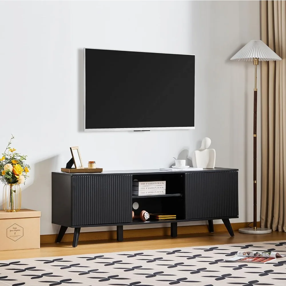 

TV Stand for TVs up to 65'',Modern Mid Century Entertainment Center with Storage Cabinet,TV Media Console for Living Room