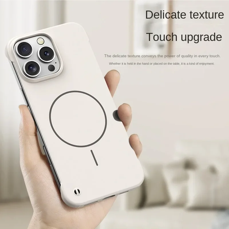 حافظة تبريد صلبة رفيعة للغاية بدون إطار لهاتف آيفون 16E 16 15 14 13 17 Pro Max Plus لهاتف Magsafe غطاء مغناطيسي مقاوم للصدمات #6