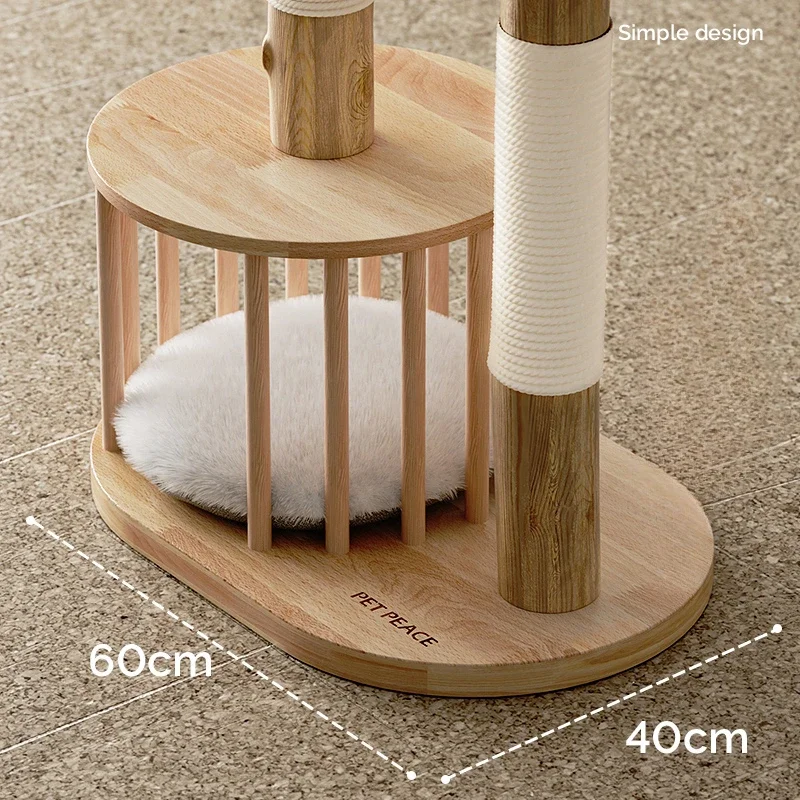 Solid Wood Cat Nest Scratching Climbing Platform Sleep and Play Small Apartment Does Not Occupy Cat Nest Tree Tower Apartment